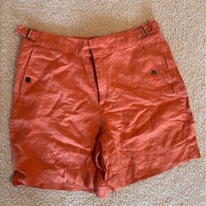 Athleta Women’s   Rust Linen Shorts